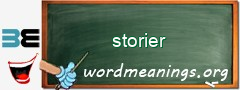 WordMeaning blackboard for storier